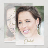 70e verjaardag Foto Elegant Modern Kaart (Voorkant / Achterkant)