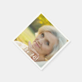 70e verjaardag foto hallo 70 vrouw servet (Hoek)