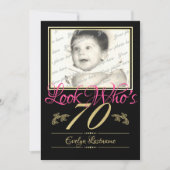 70e verjaardag foto kaart (Voorkant)
