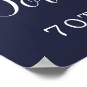 70e Verjaardag Foto Moody Paarse Bloemen Welkom Poster (Hoek)