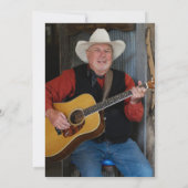 70e verjaardag foto rustieke cowboy Pet laarzen Kaart (Achterkant)