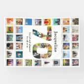 70e verjaardag foto template spandoek (Horizontaal)