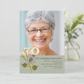 70e verjaardag Foto-uitnodiging Kaart (Staand voorkant)