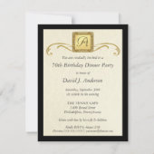 70e verjaardag Foto-uitnodigingen - Formele Kaart (Achterkant)