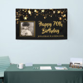 70e verjaardag foto zwart gouden sterren gepersona spandoek (Beurs)