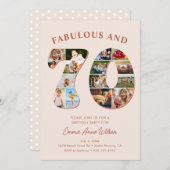 70e verjaardag fotocollage Elegant en tijdloos Kaart (Voorkant / Achterkant)