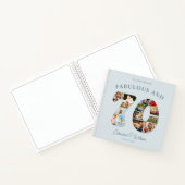 70e verjaardag Fotocollage Milestone Gastenboek Notitieboek (Binnen)