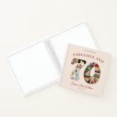 70e verjaardag Fotocollage Milestone Gastenboek Notitieboek (Binnen)