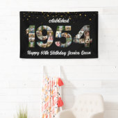 70e verjaardag Fotocollage partij Opgericht 1954 Spandoek (Insitu)