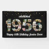 70e verjaardag Fotocollage partij Opgericht 1956 Spandoek (Horizontaal)