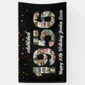 70e verjaardag Fotocollage partij Opgericht 1956 Spandoek (Verticaal)