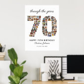 70e verjaardag fotocollage poster (Thuiskantoor)