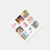 70e verjaardag fotocollage servet (Hoek)