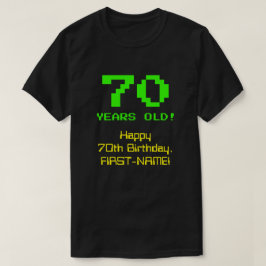 70e verjaardag: Fun, 8-bits look, Nerdy / Geeky "7 T-shirt