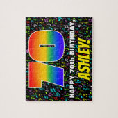 70e verjaardag — Fun, Colorful Music Symbols & "70 Legpuzzel (Verticaal)