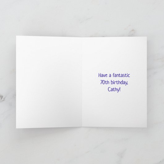 70e verjaardag: Fun Graffiti-geïnspireerde regenbo Kaart (Binnen)