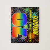 70e verjaardag: Fun, kleurrijk gevuurwerk Legpuzzel (Verticaal)