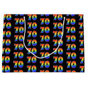 70e verjaardag: Fun Rainbow Event Nummer 70 Patroo Groot Cadeauzakje (Voorkant)