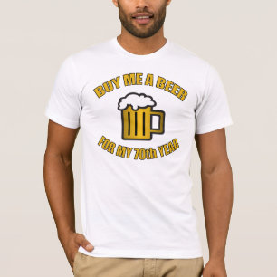 70e verjaardag Funny Beer T-shirt
