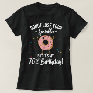 70e verjaardag Funny Donut 70 jaar oude partij T-shirt