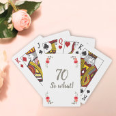 70e verjaardag Funny Gezegde Waterverf Floral Woma Pokerkaarten