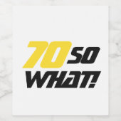 70e verjaardag Funny Motivatie Wijn Etiket (Enkel label)