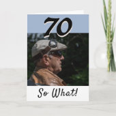 70e verjaardag Funny Positive Foto gepersonaliseer Kaart (Voorkant)