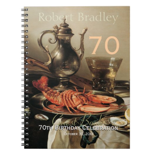 70e verjaardag gastboek notitieboek (Voorkant)