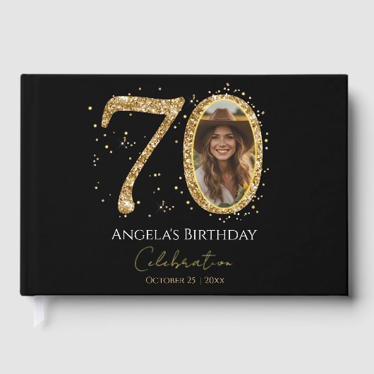 70e verjaardag gastenboek Folie gastenboek (Voorkant)