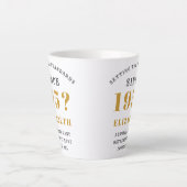 70e Verjaardag Geboren 1950's Naam toevoegen & Jaa Latte Mok (Voorkant)