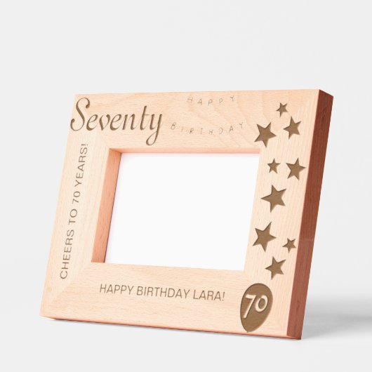 70e verjaardag gegraveerd Keepsake Lijst (Links)