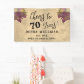 70e verjaardag gejuich voor 70 jaar wijngaard verj spandoek (Insitu)