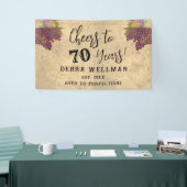 70e verjaardag gejuich voor 70 jaar wijngaard verj spandoek (Beurs)