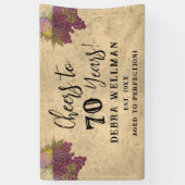 70e verjaardag gejuich voor 70 jaar wijngaard verj spandoek (Verticaal)