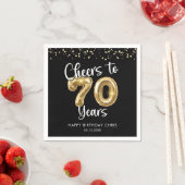 70e verjaardag gejuich voor 70 jaar zwart goud servet (Insitu)