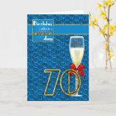 70e verjaardag - Geometrische verjaardag Kaart Cha (Gele Bloem)