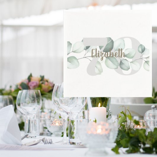 70e verjaardag gepersonaliseerde servetten