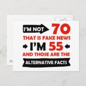 70e verjaardag geschenken briefkaart (Voorkant / Achterkant)