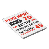 70e verjaardag geschenken notitieblok (Schuin)