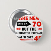 70e verjaardag geschenken ronde button 5,7 cm (Voorkant /achterkant)