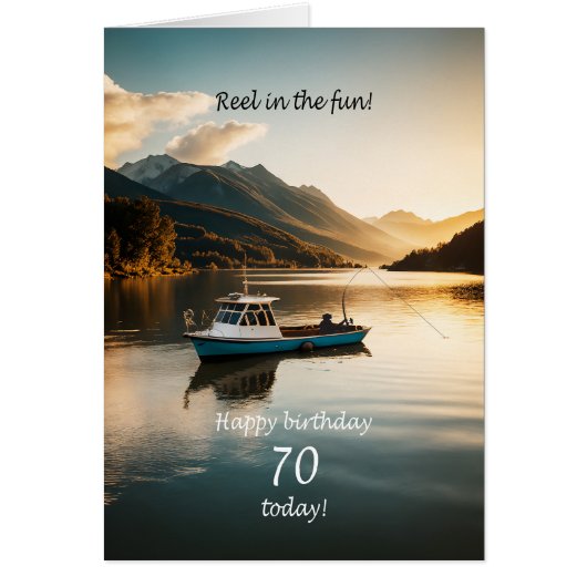 70e verjaardag Gevist vanaf een boot (Voorkant)