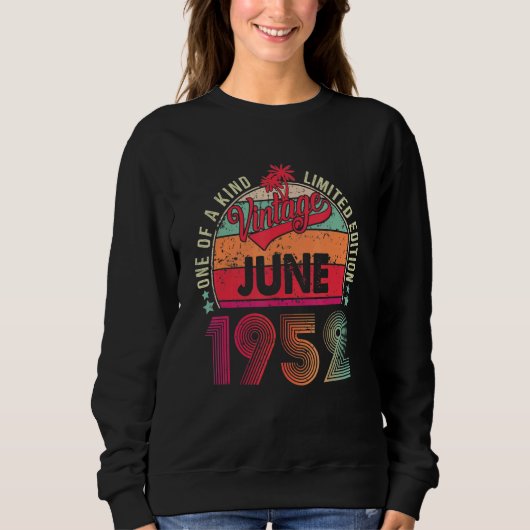 70e verjaardag Geweldige sinds juni 1952 Trui (Voorkant)