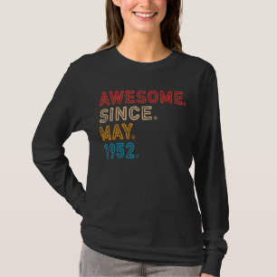70e verjaardag Geweldige sinds mei 1952 70 jaar T-shirt