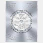 70e verjaardag Gifts for Women, Moeder, Echtgenote Fleece Deken (Voorkant)