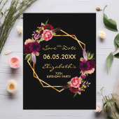 70e verjaardag gijzelaar zwart sparen de datum briefkaart