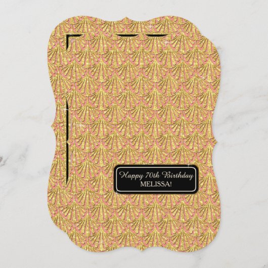 70e verjaardag Glam Great Gatsby Style Kaart (Voorkant / Achterkant)