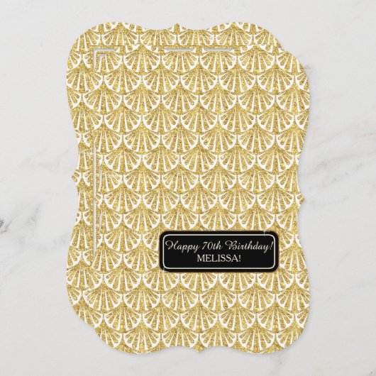 70e verjaardag Glam Great Gatsby Style Kaart (Voorkant / Achterkant)