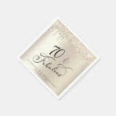 70e verjaardag Glitter Gold Servet (Hoek)
