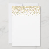 70e verjaardag Gold Glitter Kaart (Achterkant)