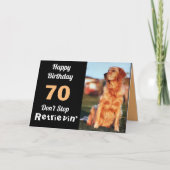 70e verjaardag Golden Retriever Funny Schattige Kaart (Voorkant)